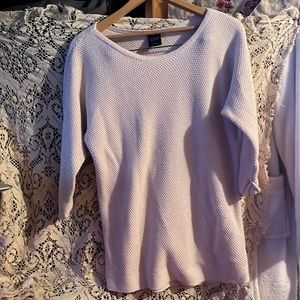 Medium 50/50 cotton acrylic 3/4 sleeves long sweater